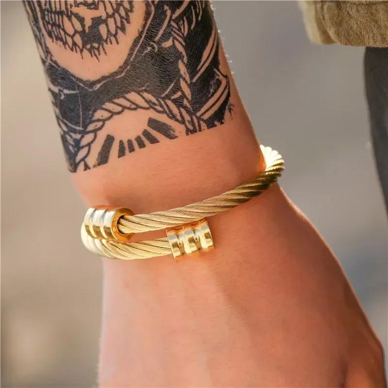 Pulsera Hombre Нержавеющая сталь Цепочка Мужской Браслет Панк Аксессуары Для Рук Винтажный Браслет Мужские Ювелирные Изделия Модный Браслет Подарки