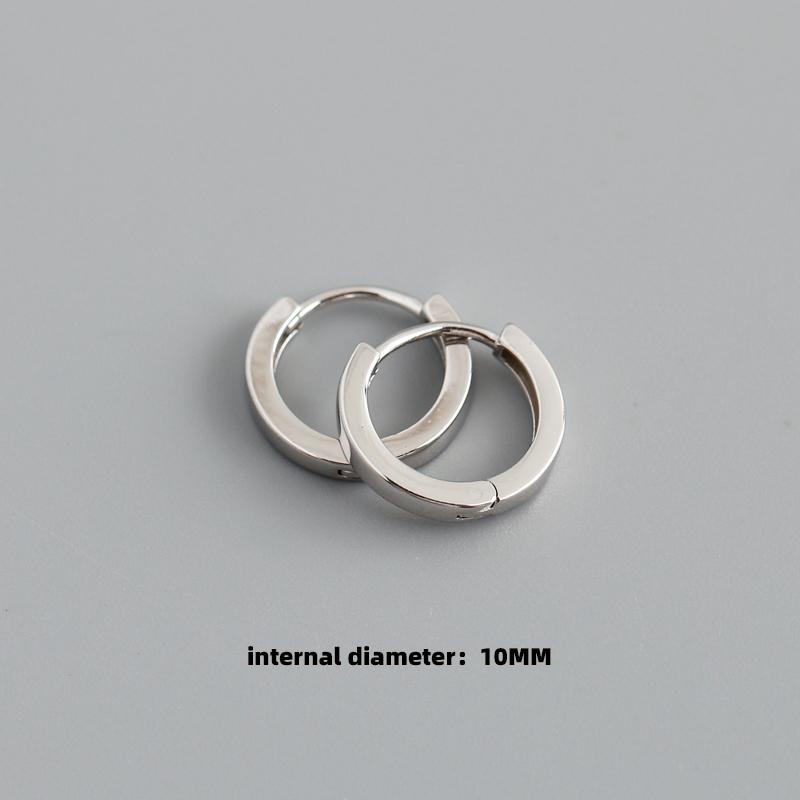 Gold Plated 925 Sterling Silver Hoop Earrings Women Trendy Ear Bone Perforated Design for Weddings