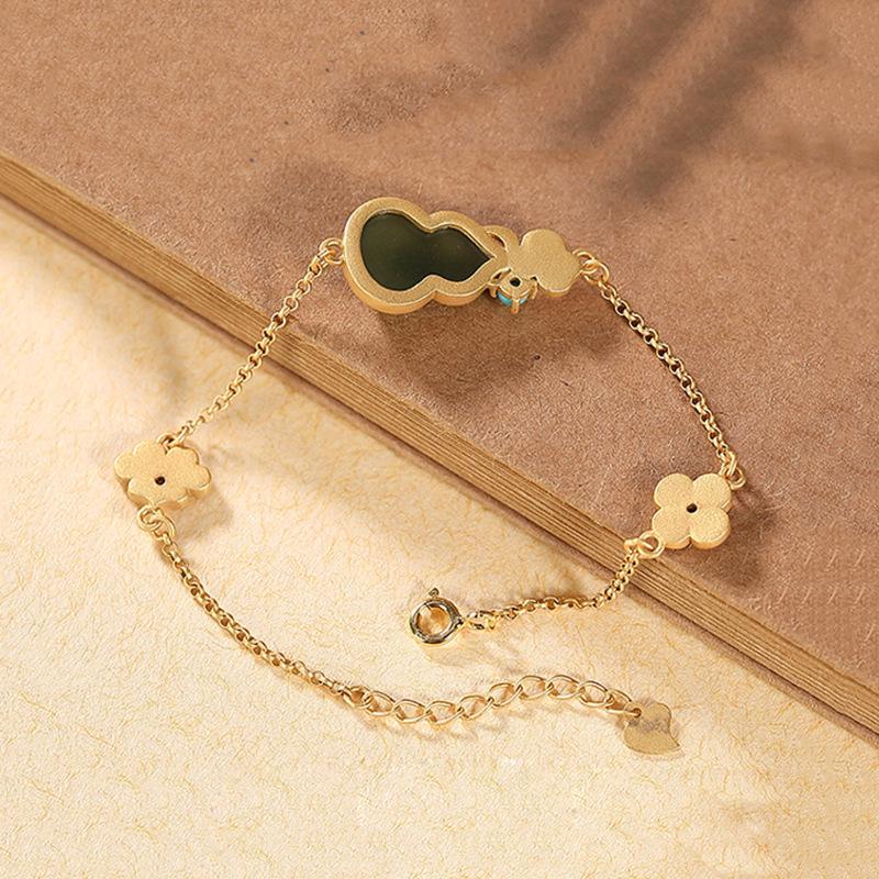 Браслет-кисточка из имитации нефрита Хэтянь, зеленого цвета, в ретро китайском стиле, с ювелирными изделиями в виде благоприятных облаков для женщин