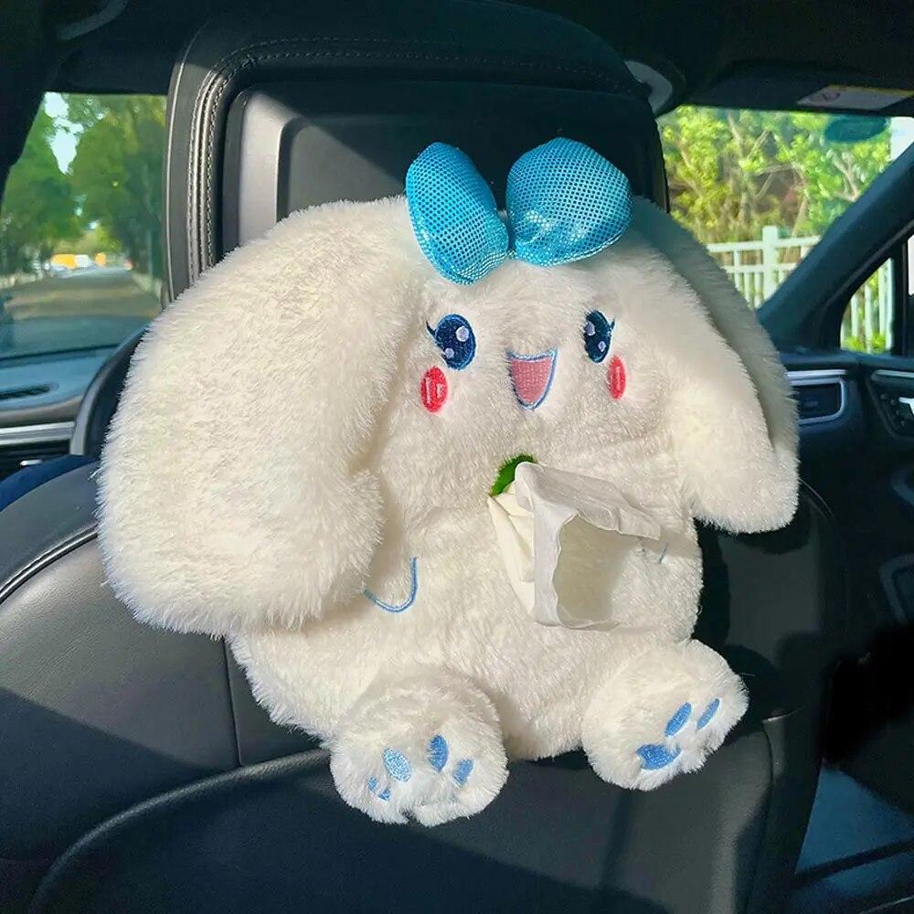 Милая мультяшная автомобильная коробка для салфеток, креативная короткая плюшевая коробка для салфеток для автомобиля, коробка для подлокотника, коробка для салфеток для автокресла, аксессуары для автомобильных украшений