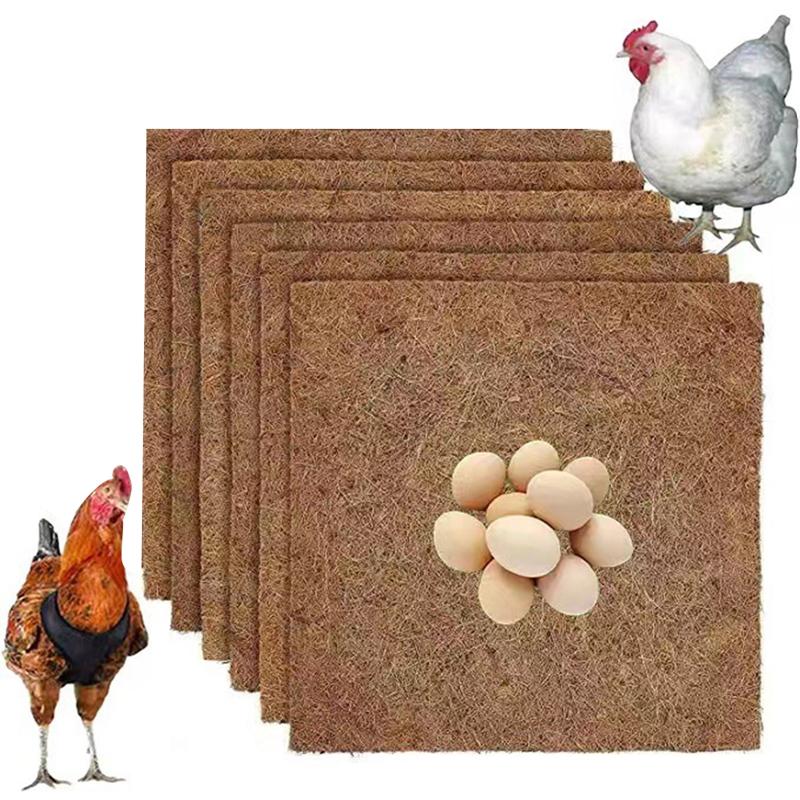6/10 шт. Моющиеся подстилки для гнезд из натурального волокна для компостирования кур, несушек, ящики для гнездования кур, подстилка для курятников