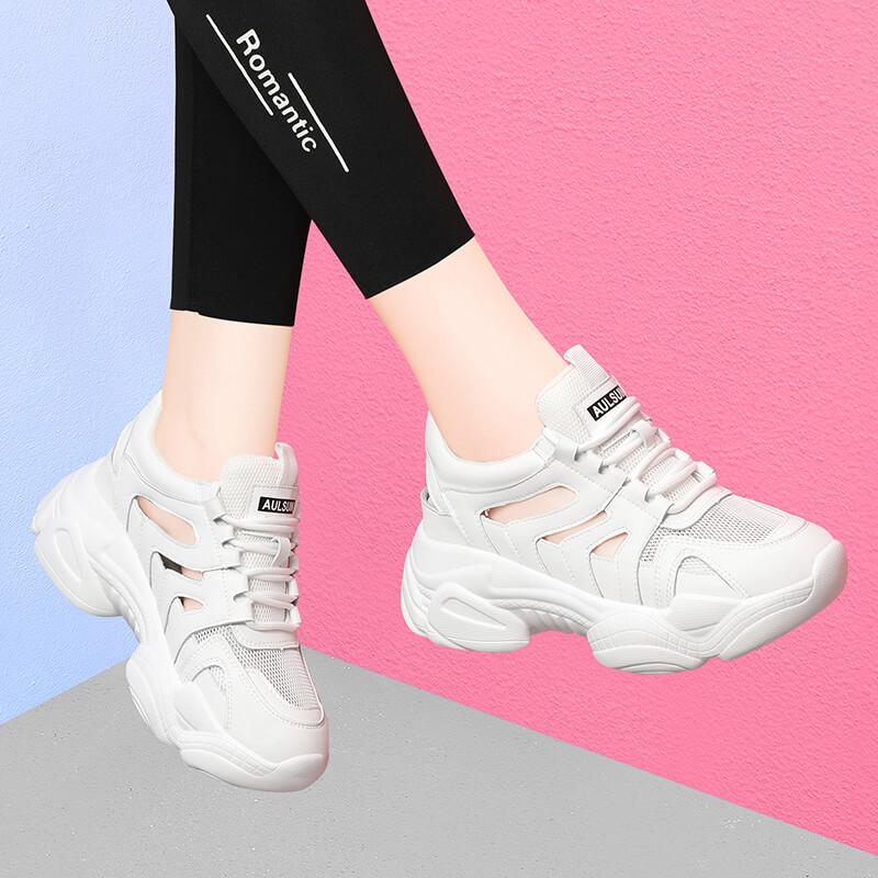 Туфли для папы с выемкой, женская мягкая подошва, новинка 2024 года, тонкая посадка, повышенный комфорт и воздухопроницаемость, повседневная спортивная женская обувь