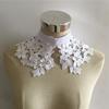 Black And White I Chiffon Buckle Collar Shaped False Collar Diy Embroidery Hollow Shawl Decoration With Clothing Accessories Lace