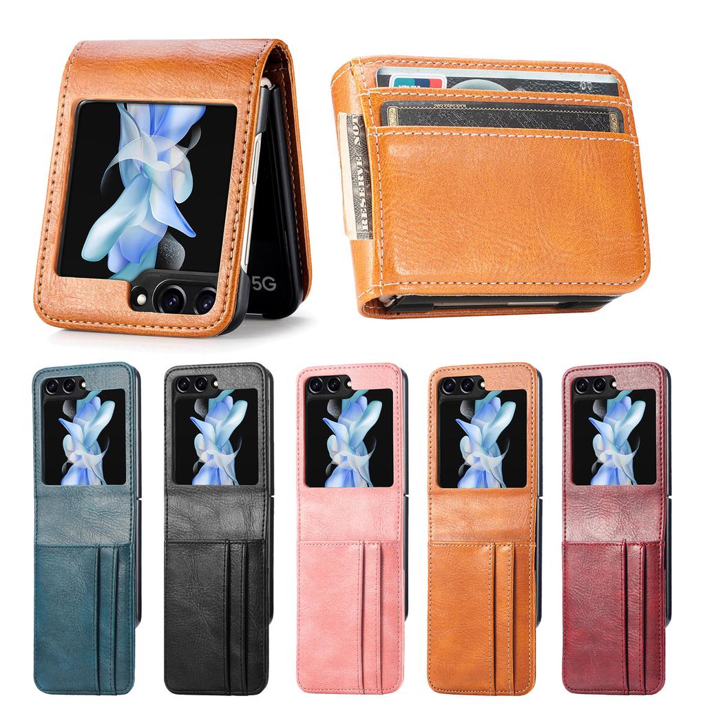 Чехол-кошелек для Samsung Galaxy Z Flip7 Flip5 5G Flip6 Flip 5 7 6 Flip4 Flip3 Flip2 Flip 4 3 2 1 Держатель для карт Кожаная сумка