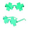 Солнцезащитные очки без оправы Four Leaf Clover Funny Fashion Green Festival Costumes Party Glasses Beach Sunglasses