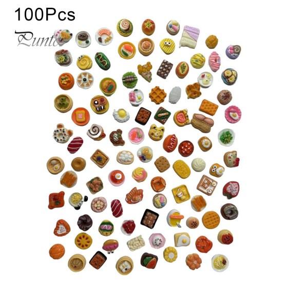 Mini Food Drinks Ornaments Resin Miniature Food Toys Realistic Simulation Food Drinks for Dollhouse Kitchen Accessories DIY Crafts