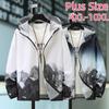 Spring and Summer Waterproof and Sunproof Large Size Fat Jacket Spliced Color Matching Sports Coat Hooded Jacket 4XL-10XL
