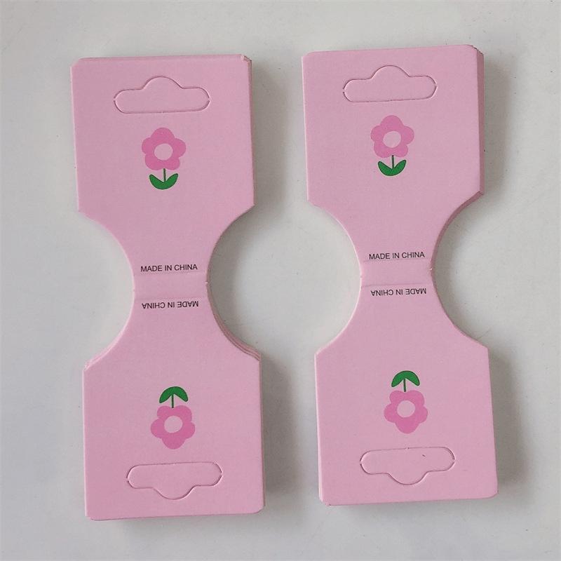 50 шт. розовый цветок складной упаковочный картон для ожерелья ручной работы браслет головной убор повязка на голову дисплей карты розничная торговля подвесные этикетки