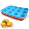 Сделай сам Круглая форма для выпечки - Антипригарная силиконовая форма на 12 ячеек для маффинов, кексов, печенья, помадки, пудинга, парового пирога