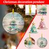 2D Christmas Decoration Pendant Christmas Tree Tag Theme Party Crafts Ornament