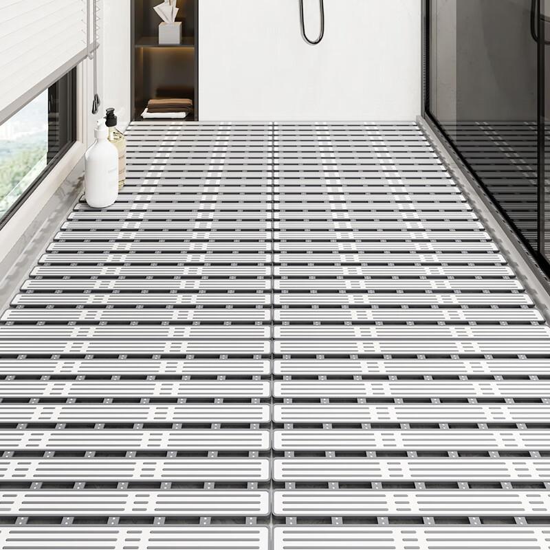 Dajiang Bathroom Non-Slip Mat, Toilet Shower Room Anti-Fall Non-Slip Pad, Water-Resistant Interlocking Design, 50x80cm