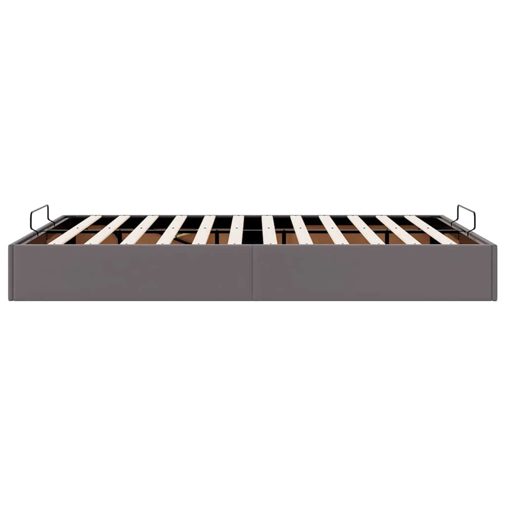 Ottoman Bed without Mattress Grey 140x200 cm Faux Leather