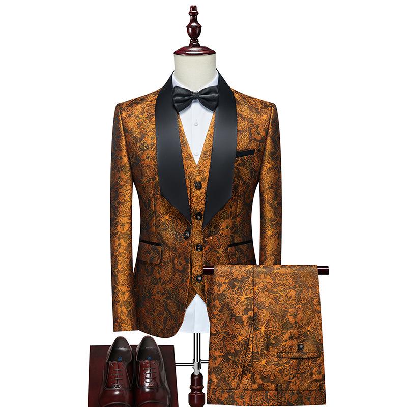 Men's Three-Piece Formal Suit for Evening or Wedding