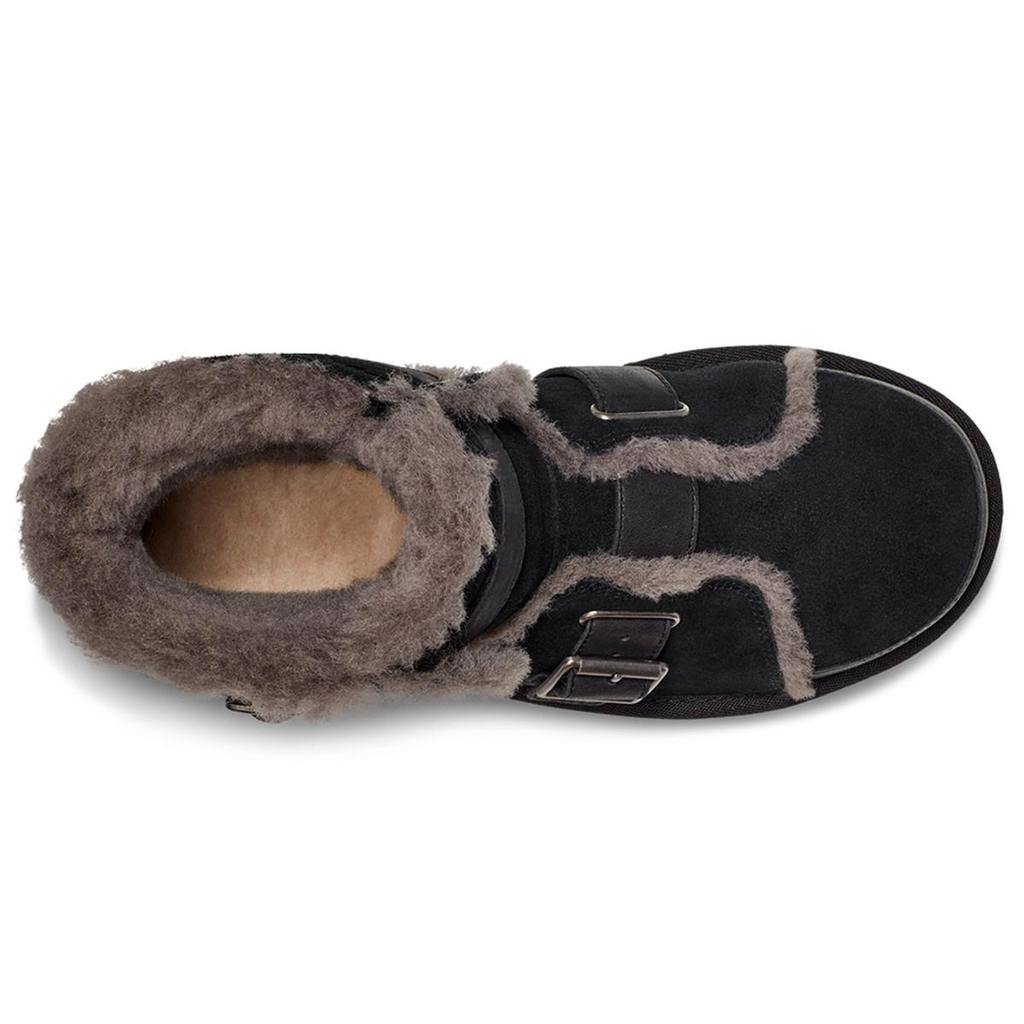 UGG Ботинки Dune Mini Buckle с флисовой подкладкой, черные, женские, 1119431-BLK
