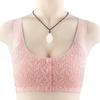 Lace Style Adhesive Free Front Buckle Underwear for Women with Reinforced Lower Circumference and No Steel Ring for  Elderly Large Size Bras