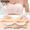 Strapless Bra for Women Plus Size Gathered Non-slip Lingerie Thin Invisible Bra Patch Push Up Bralette Sex Underwear Sexy Bra