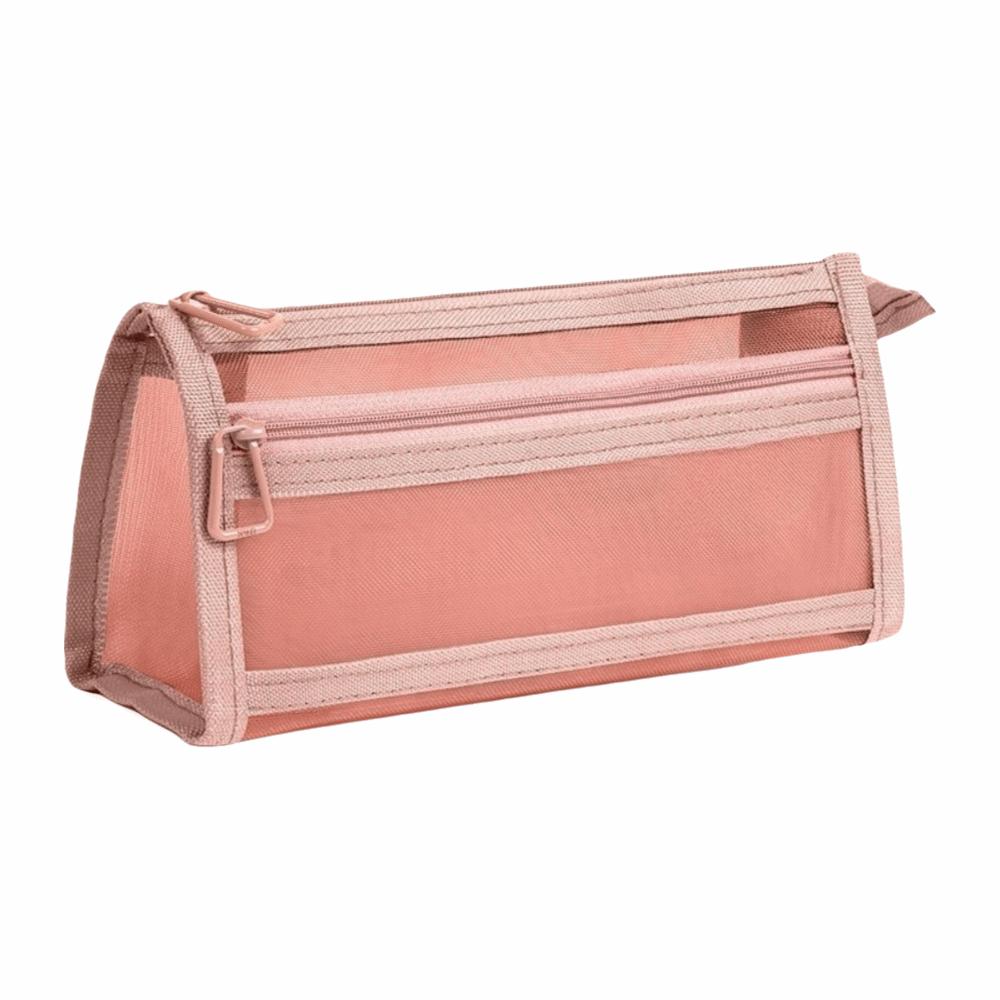 Transparent Pen Bag Double Layers Stationery Storage Bag Portable Pencil Pouch  Students
