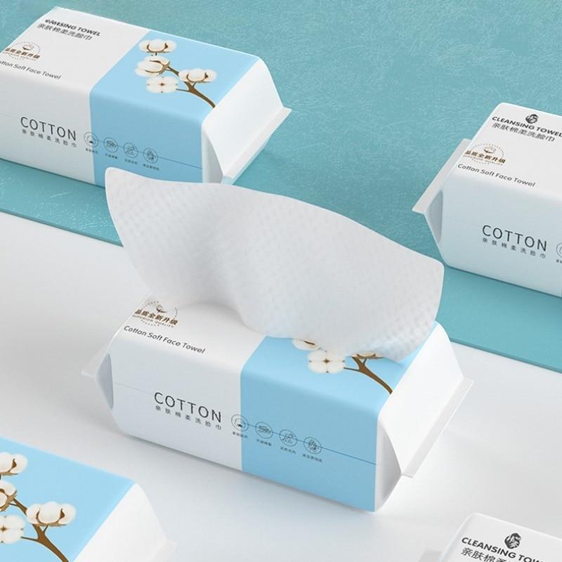 30/40pcs Cotton Face Cleaning Tissue Disposable Face Towel Pearl Pattern Soft Beauty Wipe Makeup Remover Face Towel Wet Dry Use