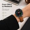 Тонкий веганский кожаный ремешок для часов Galaxy Watch9 / 8 / 8 Classic, Регулируемый сменный ремешок