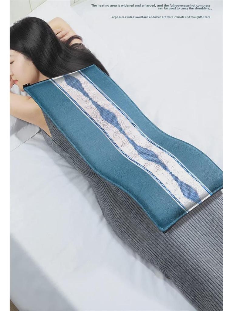 Электрический согревающий пояс Oaks с морской солью и полынью - лечебный компресс для плеч, шеи, талии - идеальный подарок для родителей