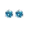 S925 Sterling Silver Round Anniversary Stud Earrings 0.5CT/1CT Trendy Style Moissanite Earrings For Women Couple Gift