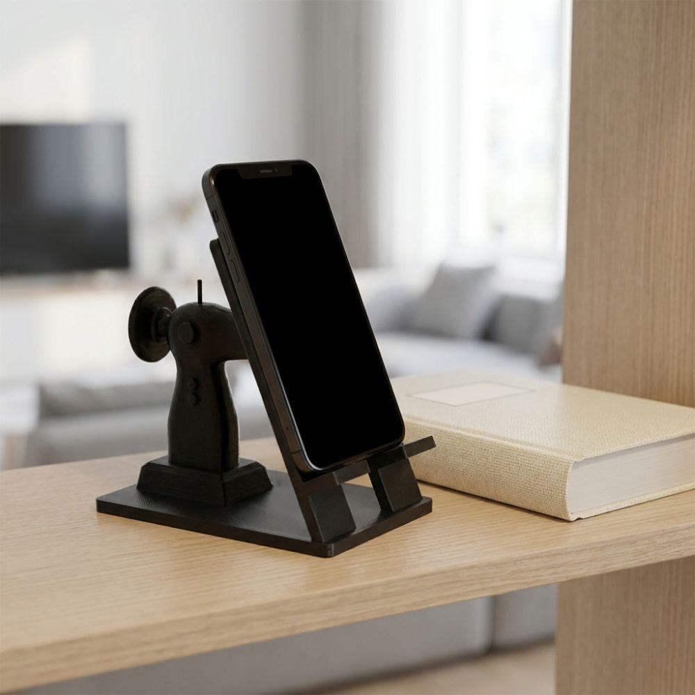 Vintage Sewing Machine Phone Stand 3D Printed Desk Decor Phone Holder Sewing Lover Gifts