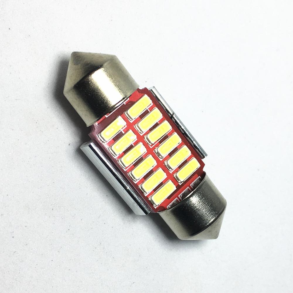 10PCS Car Festoon 31mm 36mm 39mm 42mm LED Bulb C5W Super Bright 4014 SMD Canbus Car Styling LightInterior reading lamp 12V