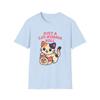 Unisex Softstyle T-Shirt Calico Kitten Funny Just a Cat-ifornia Roll Sushi Tee