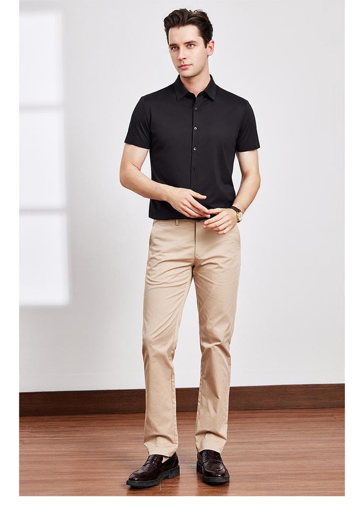 Mulberry Silk Short-Sleeved Casual Shirt