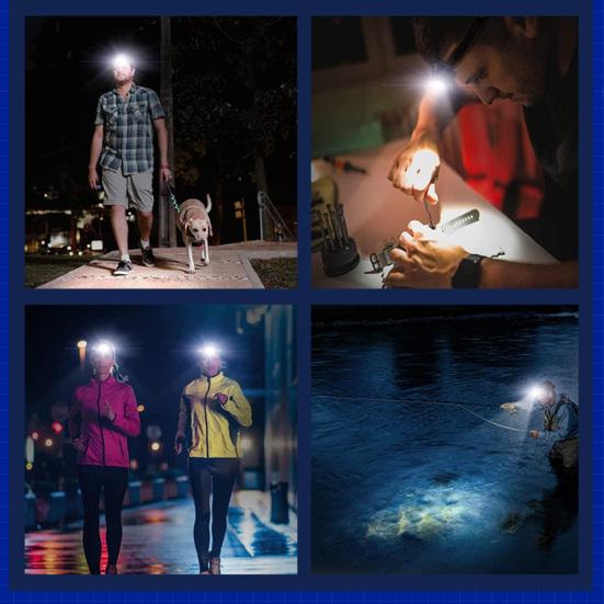 Светодиодный налобный фонарь с регулируемым датчиком движения на 90 градусов, перезаряжаемый водонепроницаемый уличный налобный фонарь для кемпинга, аварийное освещение