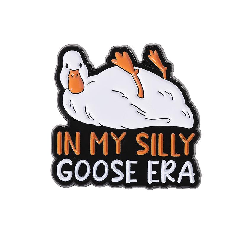 5-7PCS/SET Enamel Pins Custom Silly Goose Club Brooches Lapel Badges Clothes Animal Jewelry Gift for Friends
