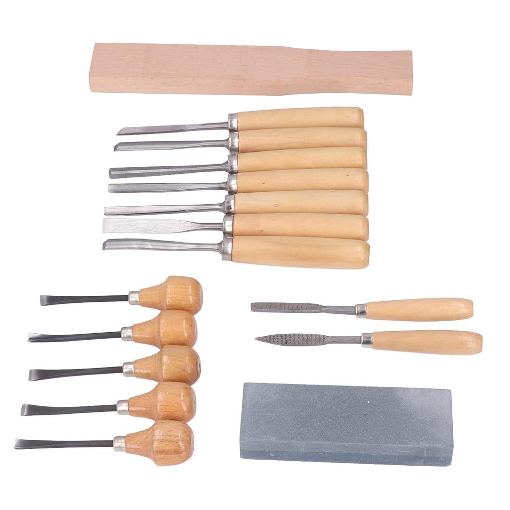 Набор инструментов для резьбы по дереву из 16 предметов, набор стальных долот для деревообработки, ручной инструмент для резьбы по дереву