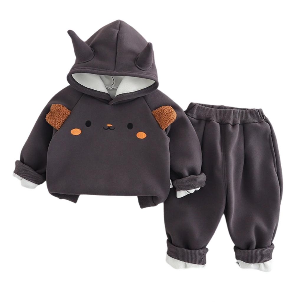 Kids Casual Long-Sleeve Set, Comfortable Daily Wear Outfits