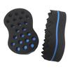 Magic Barber Locking Double Sided Sponge Hair Brush Afro Curl Wave Multi-holes