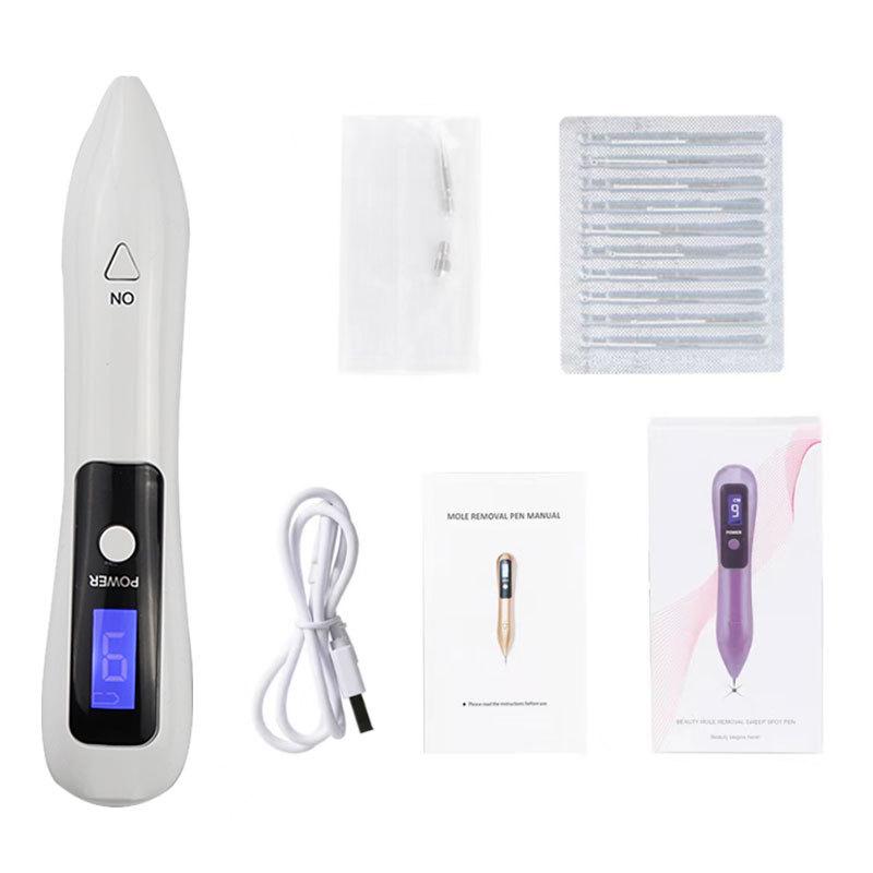 Бытовая ручка для удаления родинок и веснушек с девятью уровнями и подсветкой