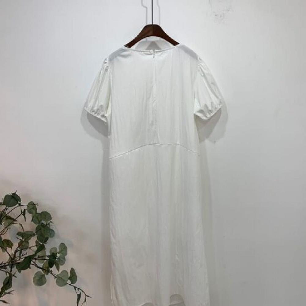 C S In The Room Adele CrInkle halterneCk Layered Slit Puff Sleeve Long dreSS 4