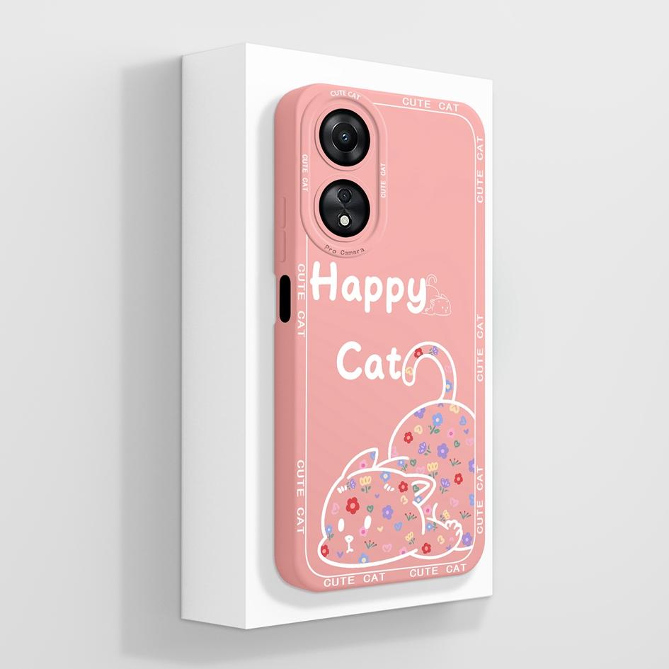 Для Oppo A58 A78 4G 5G чехол Роскошный модный противоударный противоударный противоударный квадратный матовый мягкий жидкий силиконовый протектор экрана для бамперов Oppo