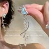Popular Pearl Butterfly Earrings Women's Premium Sense Niche Light Luxury Silver Needle Earrings Ear Jewelry