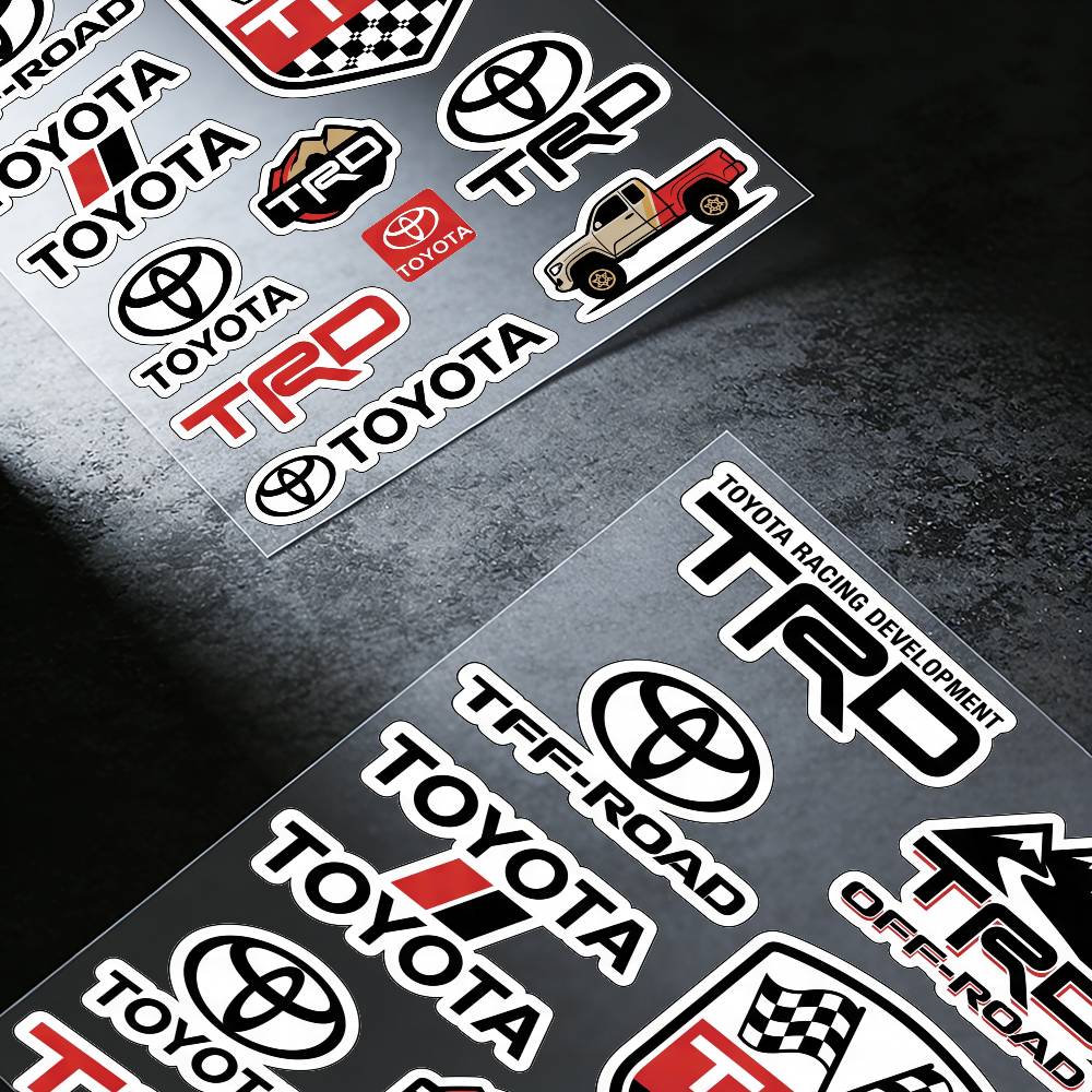 FOR TOYOTA TRO GR Safety Reflective Waterproof Auto Decal Scratch Cover Stickers Universal For Bike Helmet Mug Refrigerator
