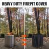Yousheng Брезентовый чехол для кострища Сверхпрочный Водонепроницаемый Устойчивый к УФ-лучам Пылезащитный Защита от дождя снега листьев Защита для кострища на открытом воздухе с ручкой Регулируемый