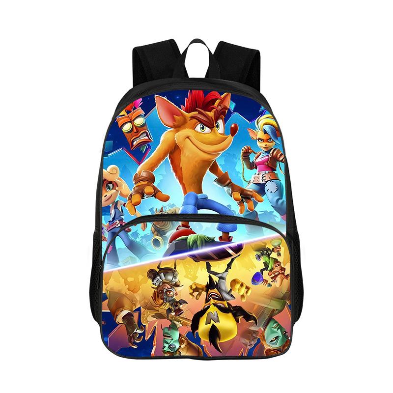 Рюкзак Crash Bandicoot On The Run Студенческие Новые Узоры Школьные Сумки Мальчики Девочки Рюкзак Подростки Ранец Мужчины Женщины Дорожные Сумки
