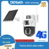 4G Dual Camera Outdoor WiFi Panoramic Home Monitor with Solar Power, Mobile Phone Remote Control, HD Recording.