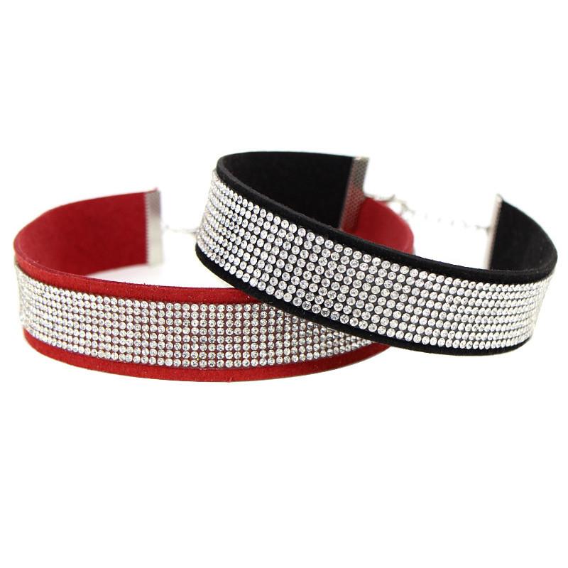 Колье-чокер Женские кристальные колье 2020 Чокер из ПУ кожи готический воротник панк-украшения готическое колье модные аксессуары