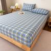 100% хлопок простыня на резинке клетчатая простыня с начесом покрывало эластичное постельное белье домашний протектор матраса sabana (Нет наволочки)