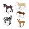 Реалистичные пластиковые модели животных: Белохвостый олень, Зебра, Корова, Овца и Жеребенок