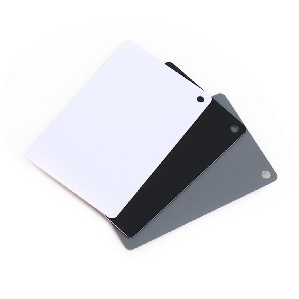 Серая карта Баланс белого Набор карт для баланса белого 3 в 1 18% Цифровая фотография Экспозиция Баланс цвета Набор карт Серый/Белый/Черный