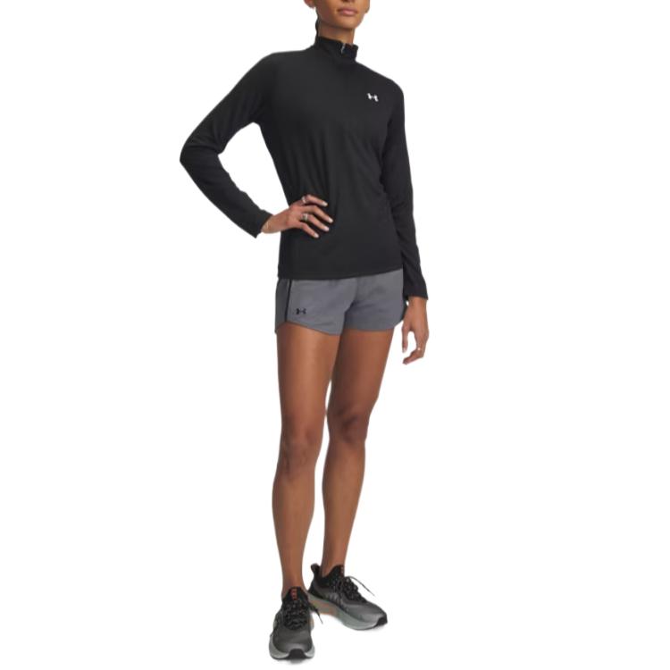 Under Armour Techplay Up Модные Удобные Трендовые Простые Шорты средней посадки Спортивные шорты Женские шорты Серый 1389882-025