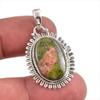 Natural Unakite Gemstone Handmade 925 Solid Sterling Silver Pendant 1.50" G3k19