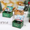 Gifts Wooden New Year Hand Crank Merry Christmas Music Box Musical Boxes