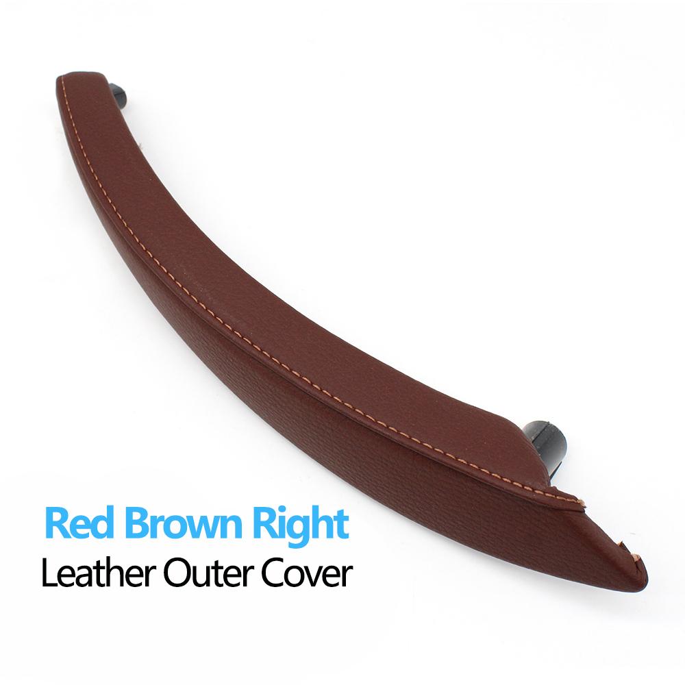 Левая и правая внутренняя ручка пассажирской двери, кожаный внешний чехол, замена для BMW X5 X6 E70 E71 E72